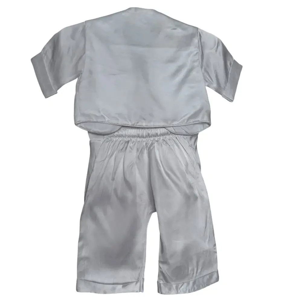 50s Phyllis Baby Wear White Satin Christening Baptism Suit Set Boys 6 Pc 3-6 M